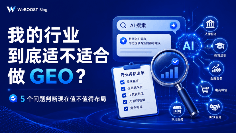 你的行业到底适不适合做 GEO?5 个问题判断现在值不值得布局